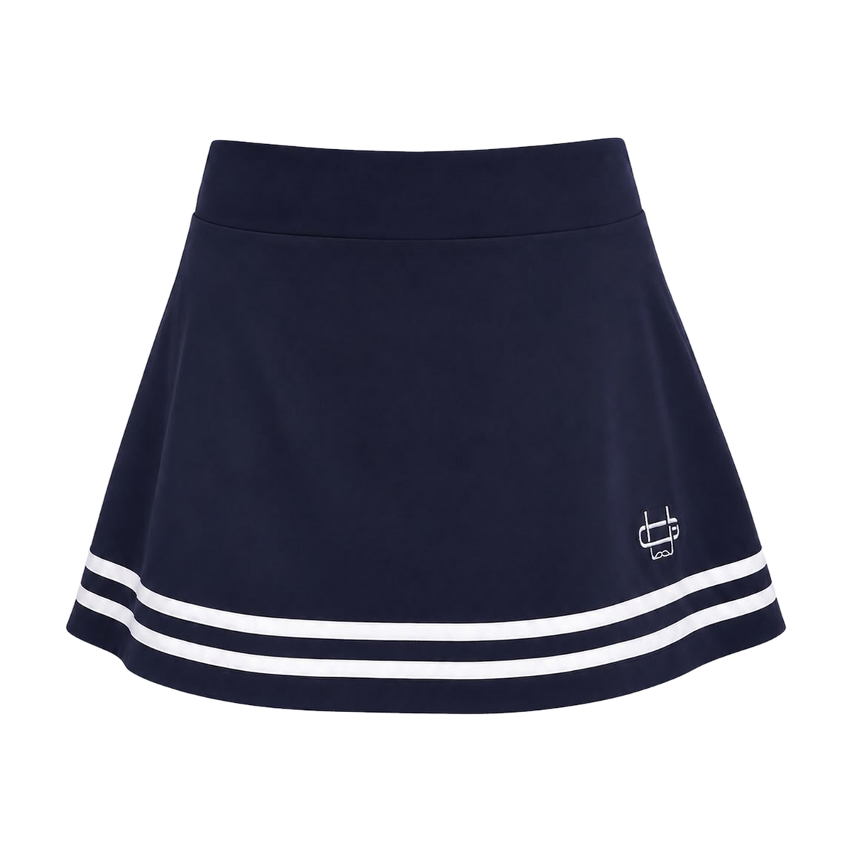 Founders Skort in Blue with White Outline, front