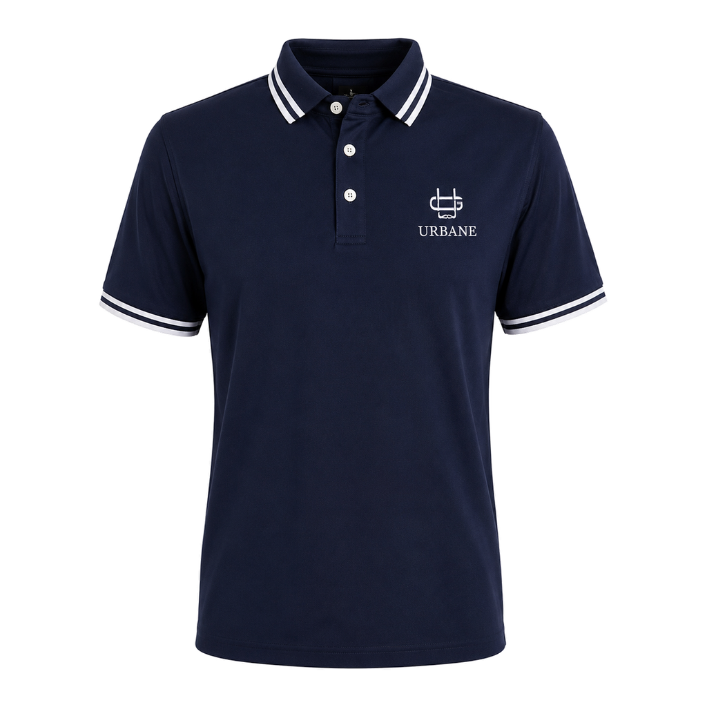Founders Polo Men's in Blue with white outline
