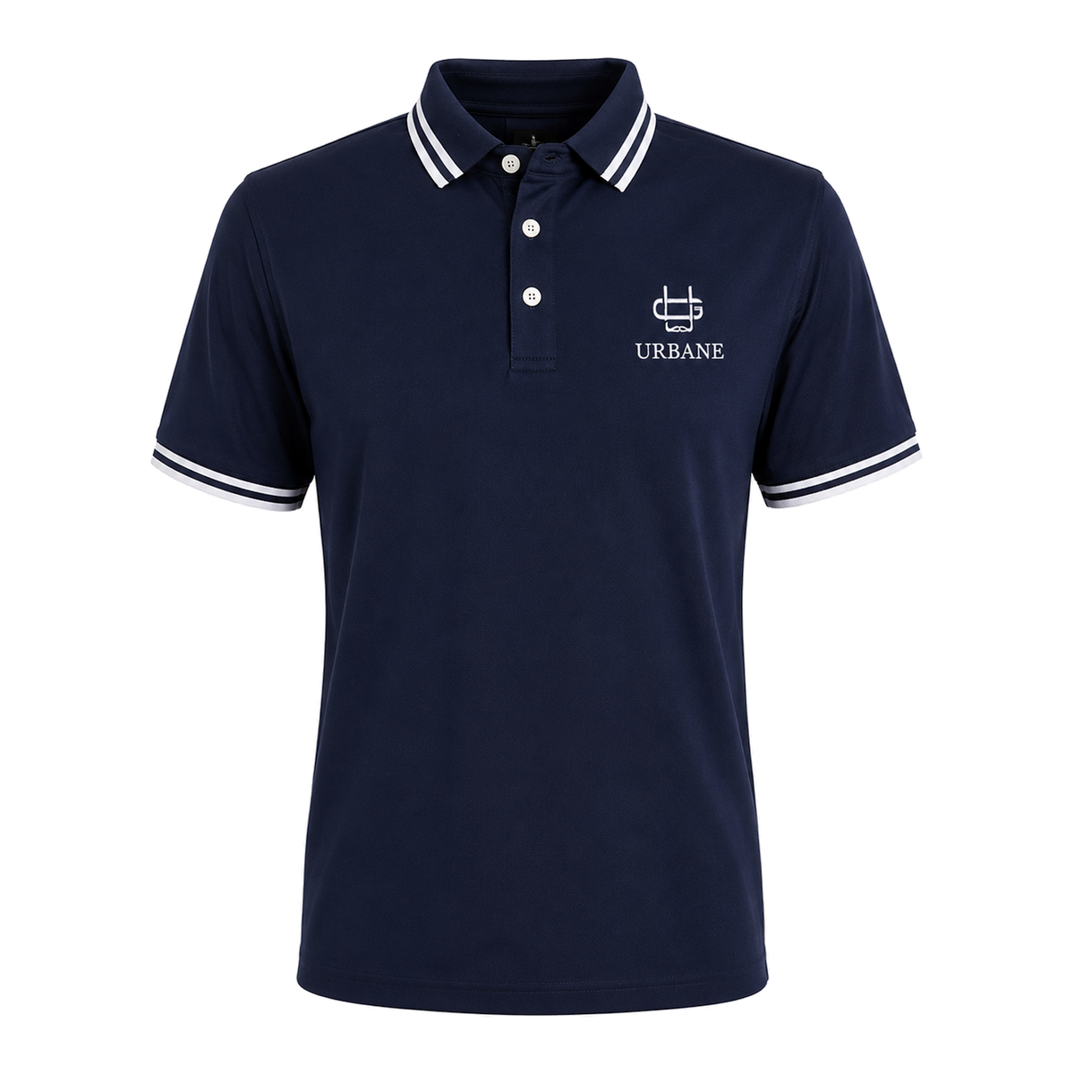 Founders Polo Men's in Blue with white outline