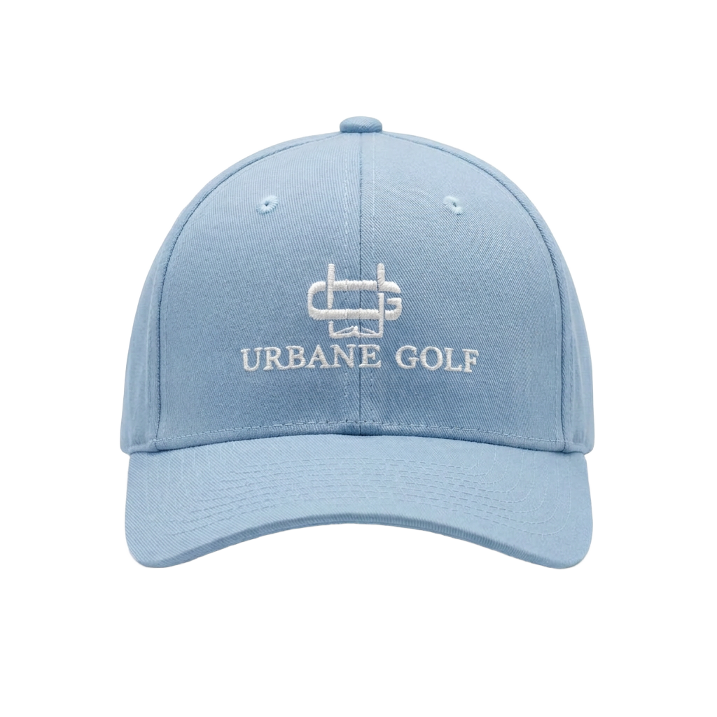 Urbane baby blue cap side view