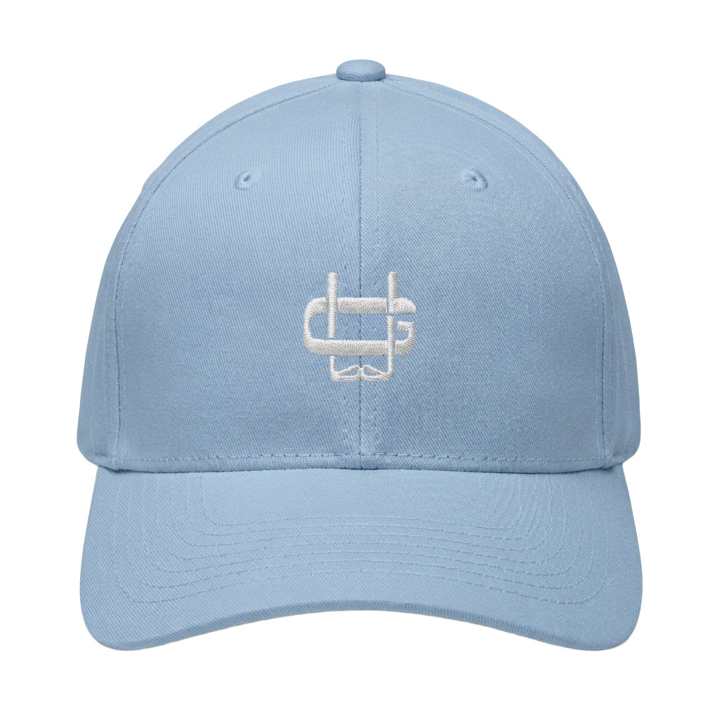 Urbane baby blue cap rear view