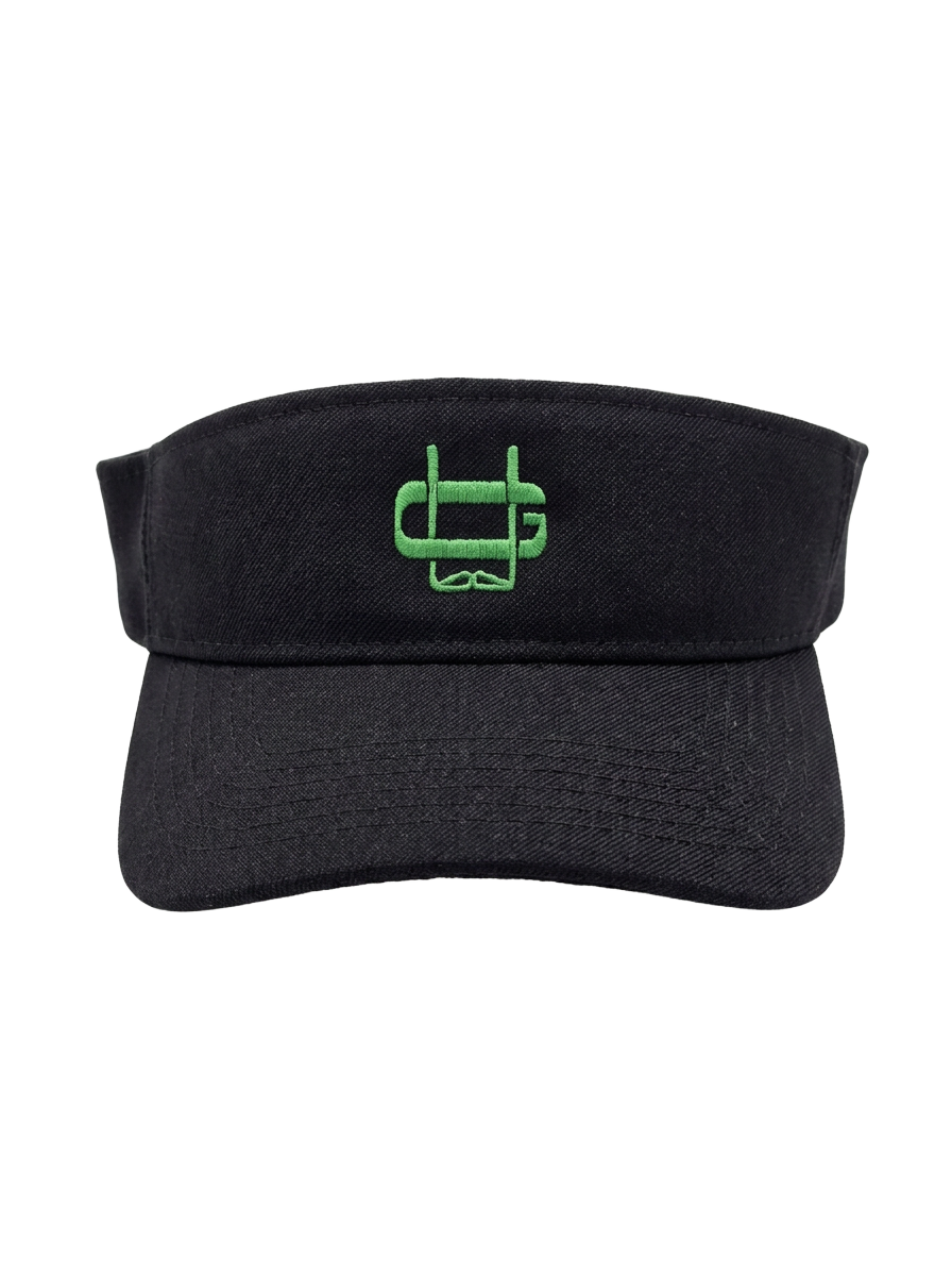 Urbane black golf visor