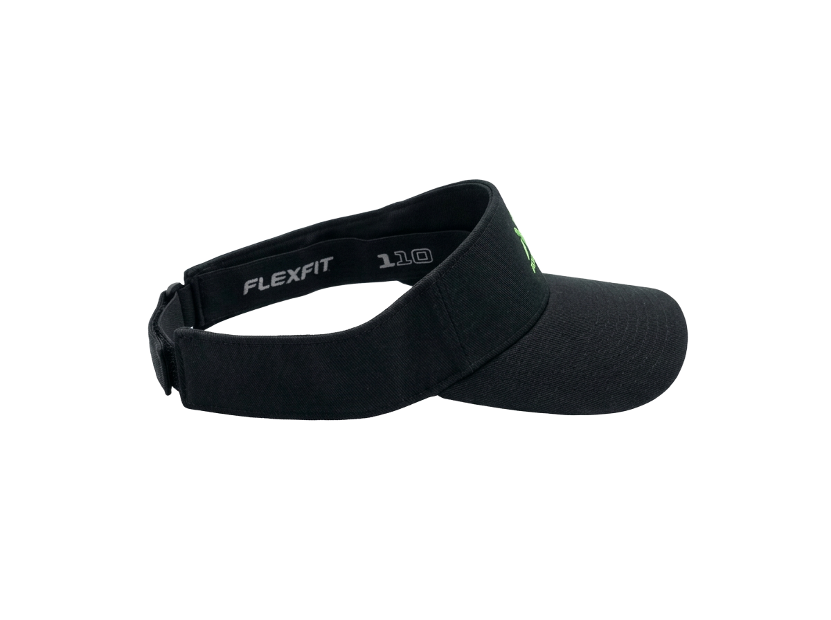 Urbane black golf visor alternate view