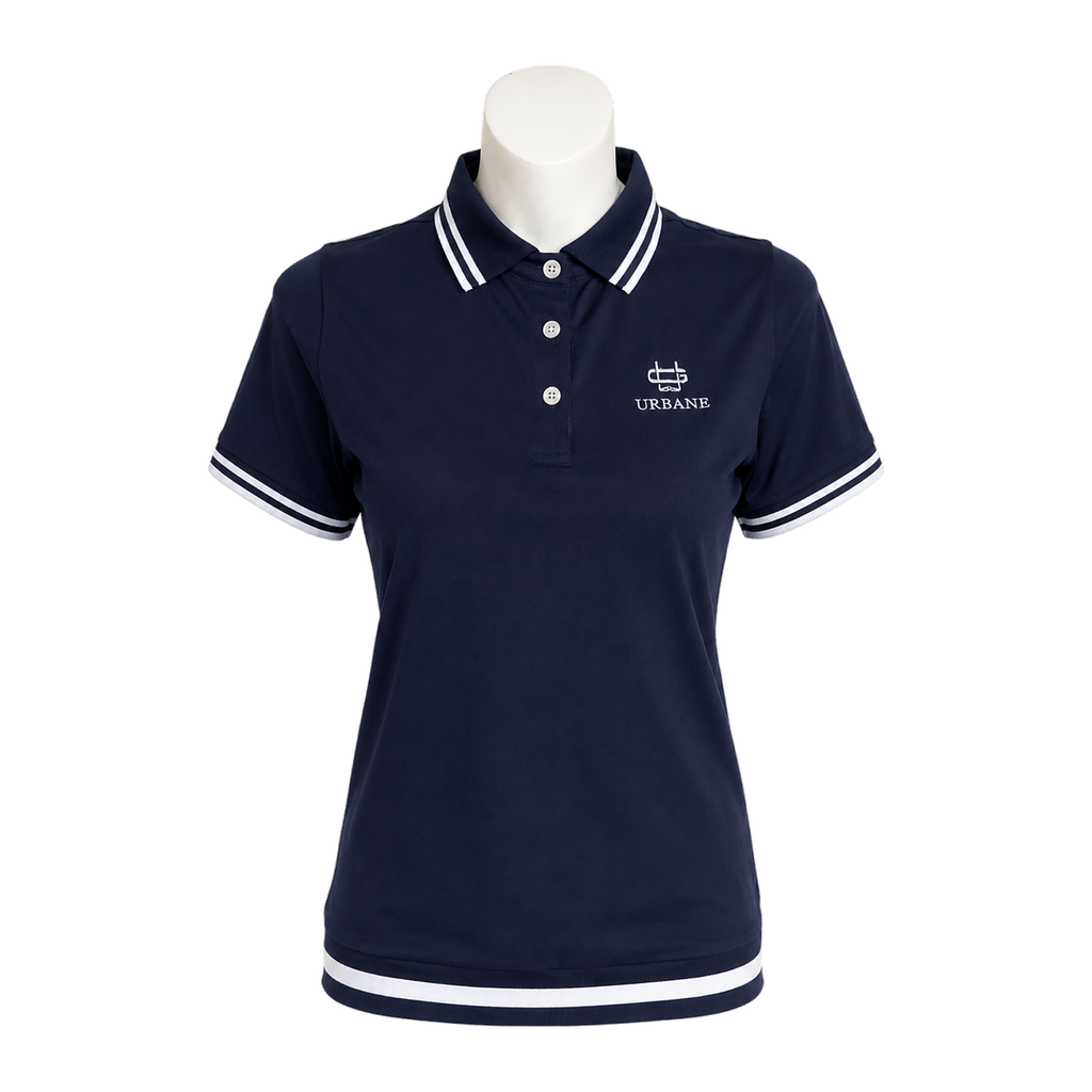 Founders Polo Women's in Blue with White Outline