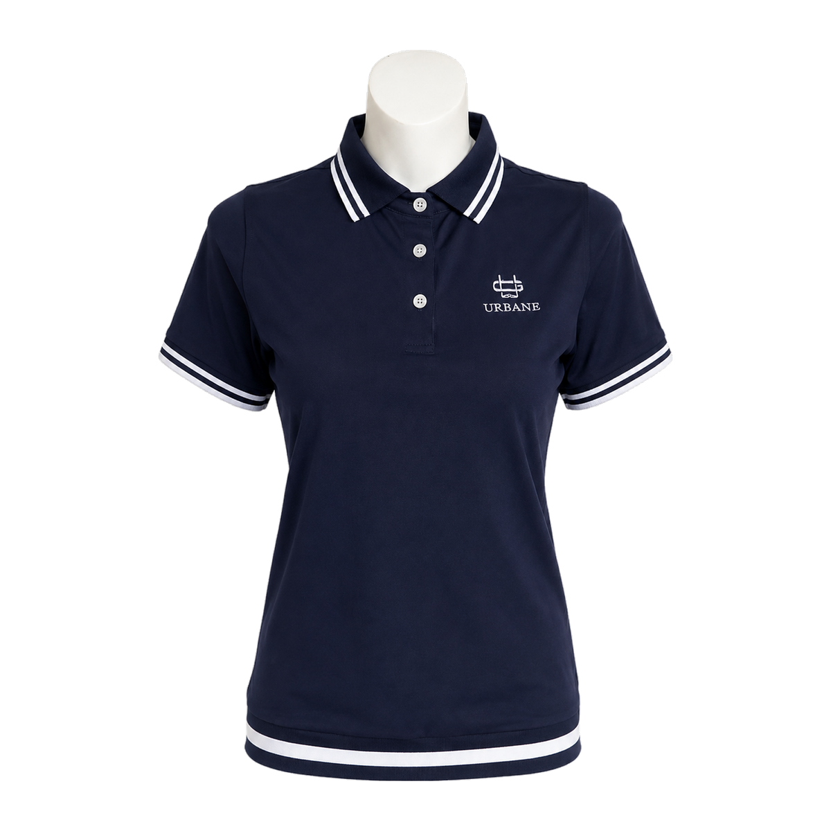 Founders Polo Women's in Blue with White Outline