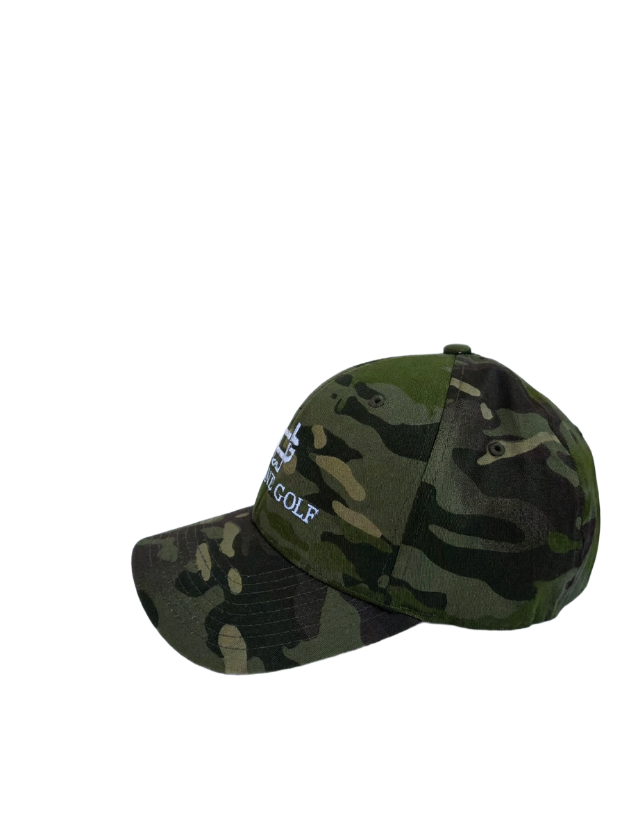 Urbane dark green camo cap side view
