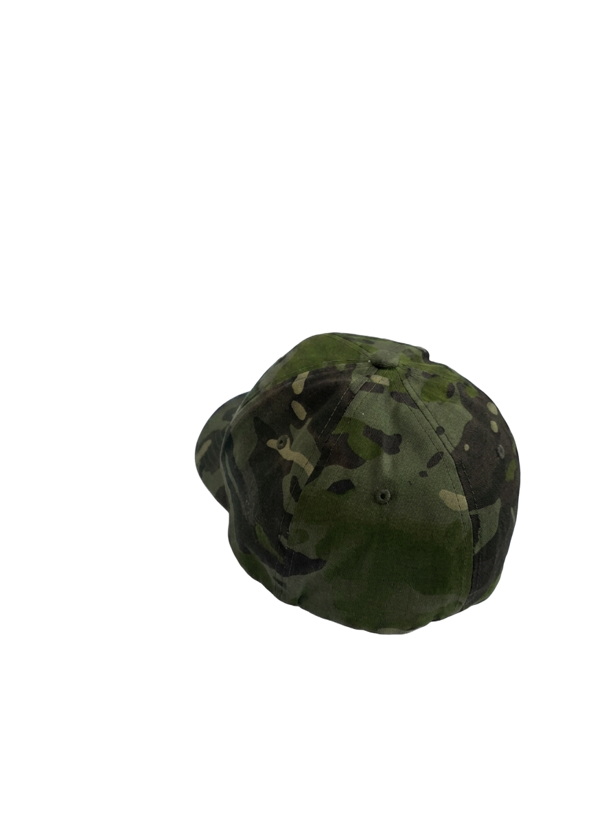 Urbane dark green camo cap rear view