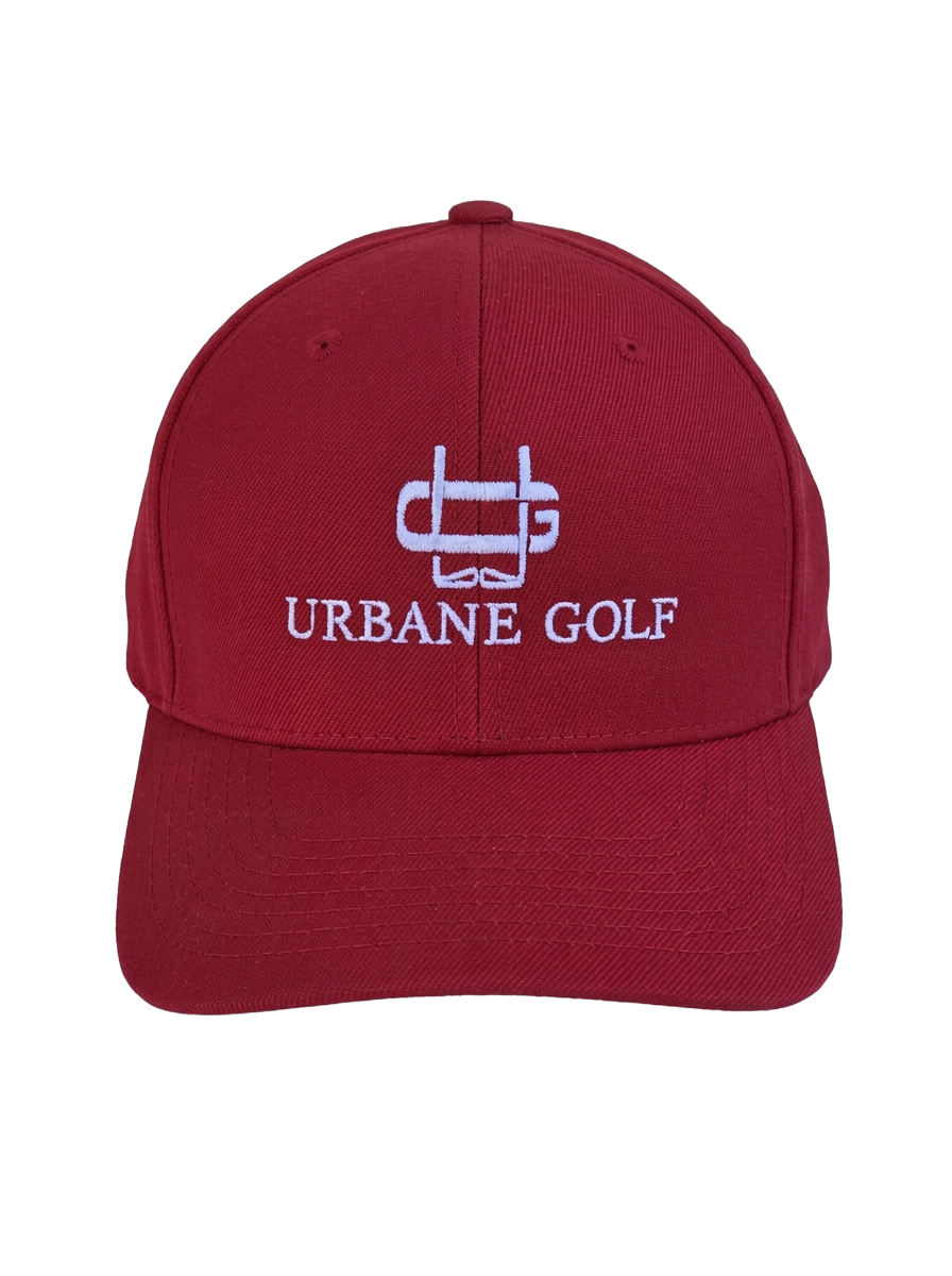 Urbane red cap front view