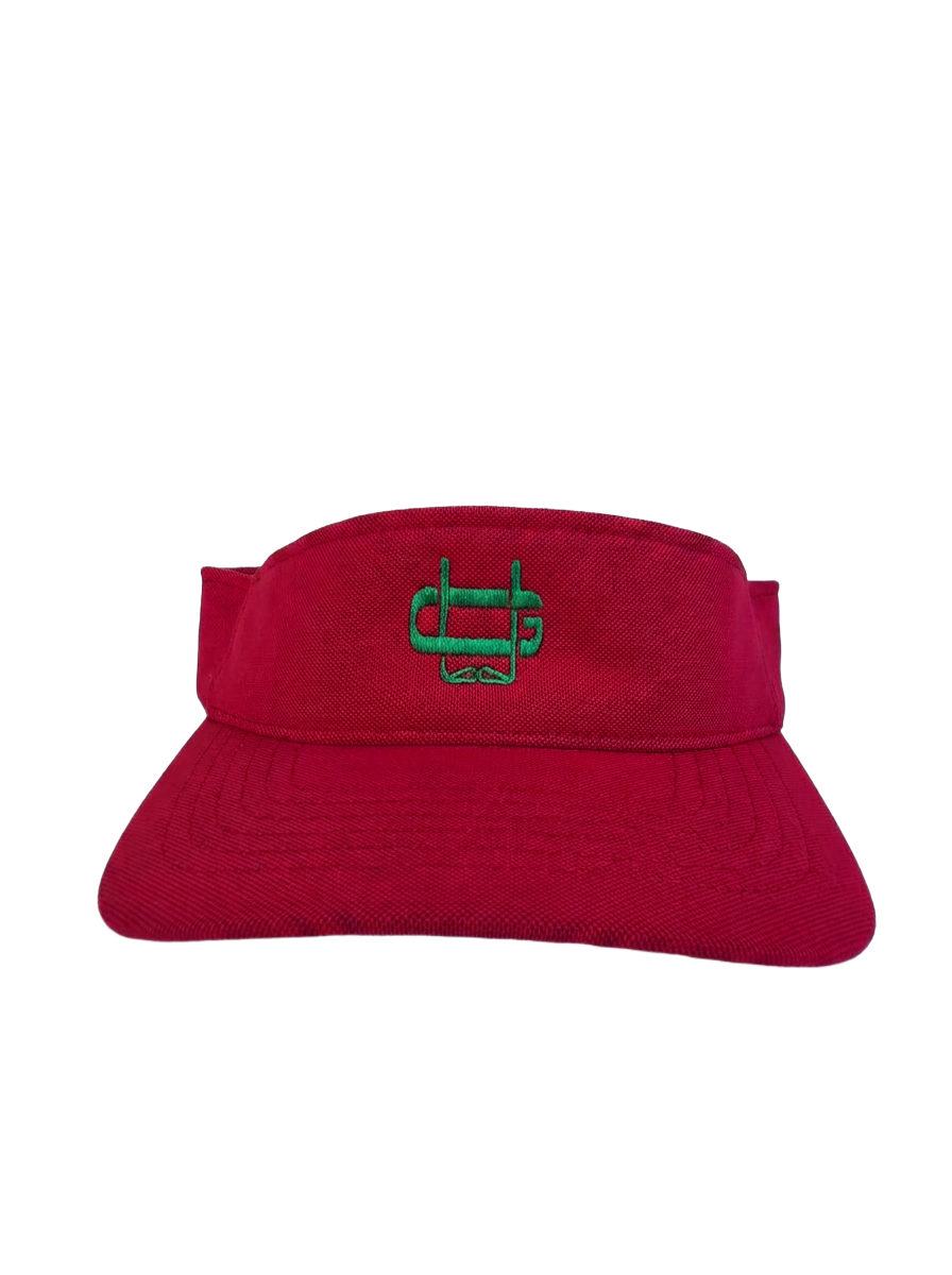 Urbane red golf visor