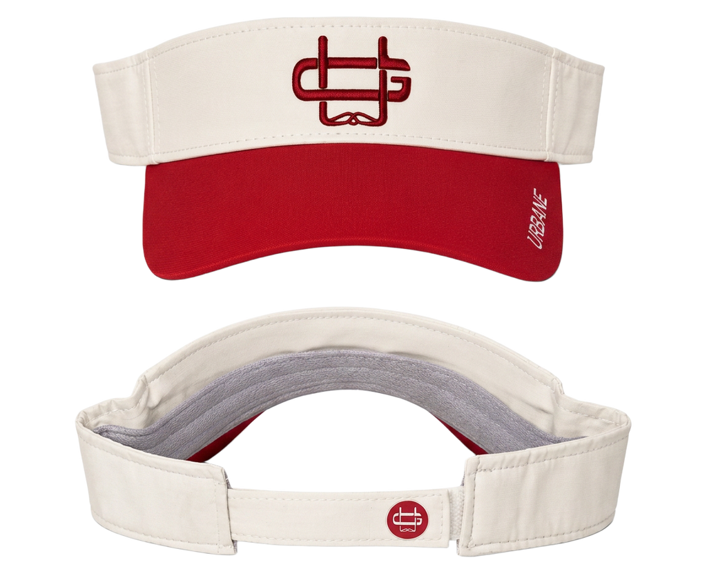 Founders Visor Cream / Red — front and interior