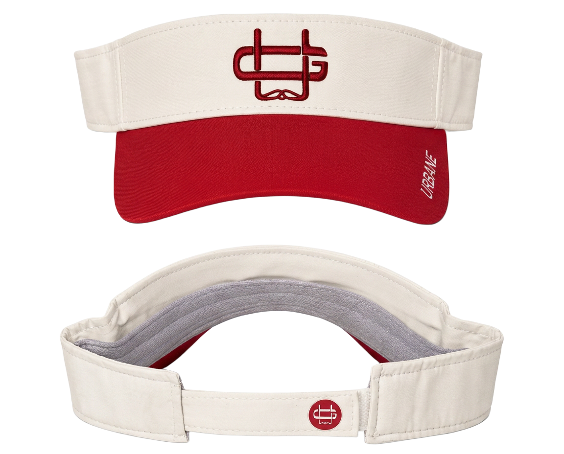 Founders Visor Cream / Red — front and interior