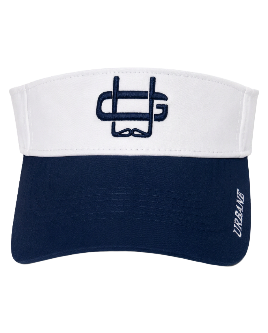 Founders Visor White / Navy — front