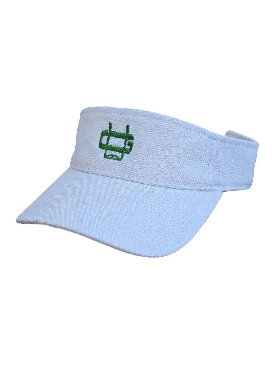 Urbane white golf visor