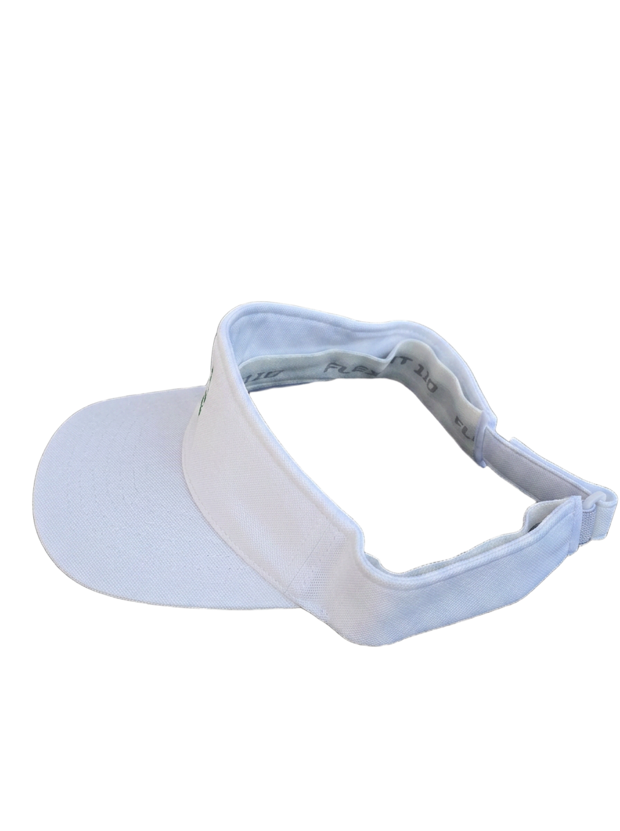 Urbane white golf visor rear view